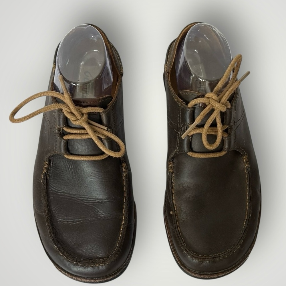 Olukai Shoes Men's 8 Ohana Lace Up Nubuck Brown Leather Hand Sewn Shoe - Picture 7 of 9